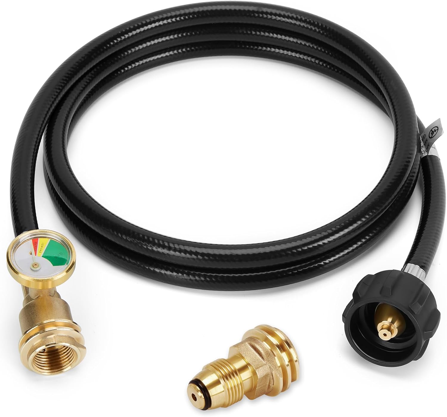 WADEO 6 Feet Propane Tank Extension Hose with Gauge for Grills