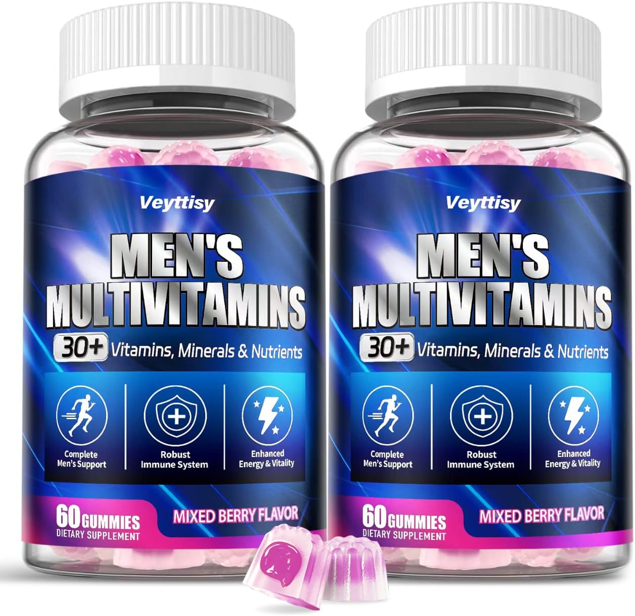 Methylated Multivitamin Gummies for Men - Energy & Immune Support