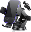 Wireless Car Charger 15W Auto Clamping Phone Holder - Fast Qi Charge