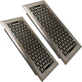 2 Pack Floor Register 4x10 in Heavy Duty Walkable Steel - Antique
