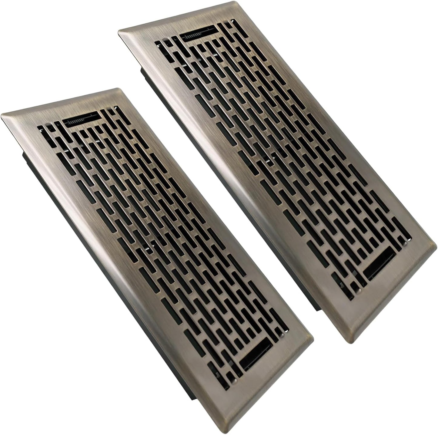 2 Pack 4x10 Inches Heavy Duty Steel Floor Registers for Air Flow