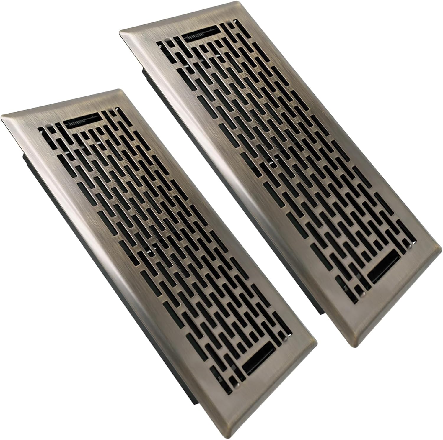 2 Pack 4x10 Inches Heavy Duty Steel Floor Registers for Air Flow