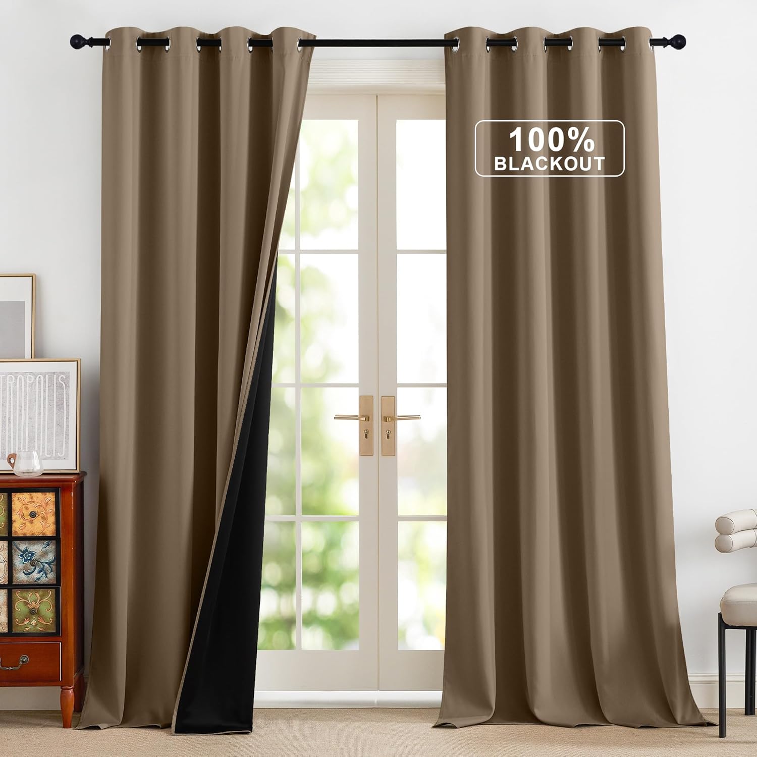 NICETOWN 100% Blackout Curtains for Bedroom and Living Room