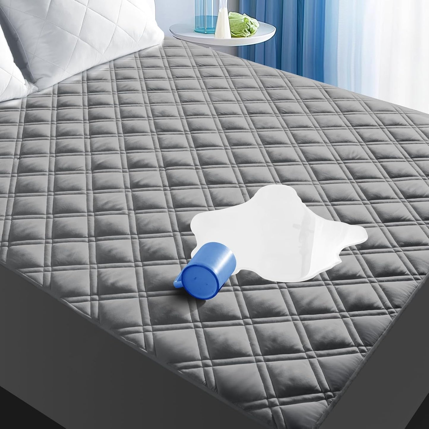 Queen Mattress Protector for Deep Pocket Beds, Soft & Waterproof