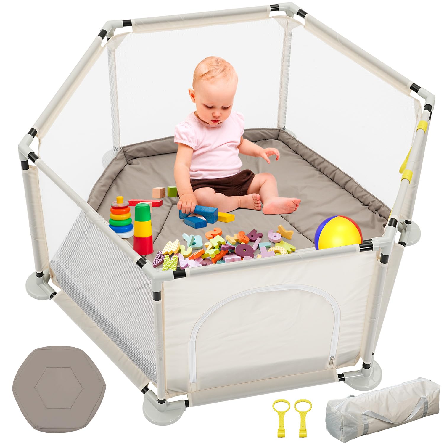 ZENOVA Baby Playpen: Safe & Secure Indoor Fun!