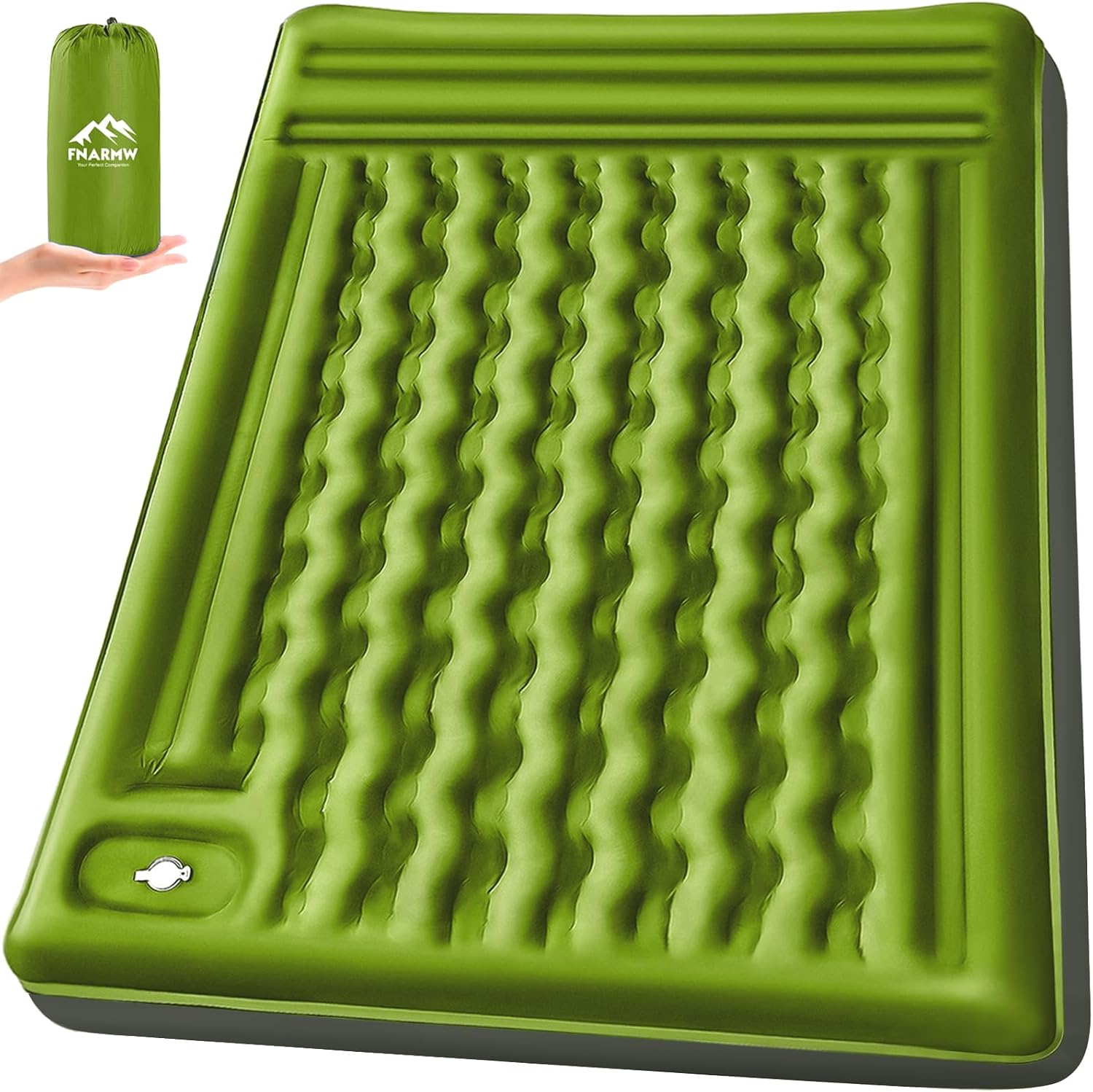 Camping Sleeping Pad Extra Thick 5 Inch Mat with Built-in Pump
