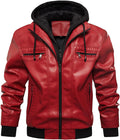 Men's Leather Jacket Motorcycle Bomber - Windproof PU Jacket