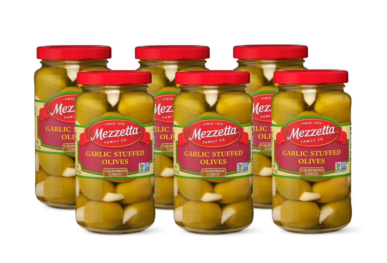 Mezzetta Garlic Stuffed Olives - Savory Greek Green Olives