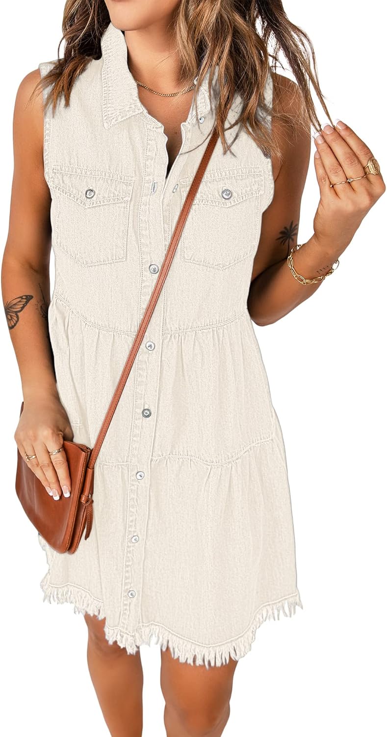 Luvamia Women's Casual Summer Denim Dress for Stylish Looks