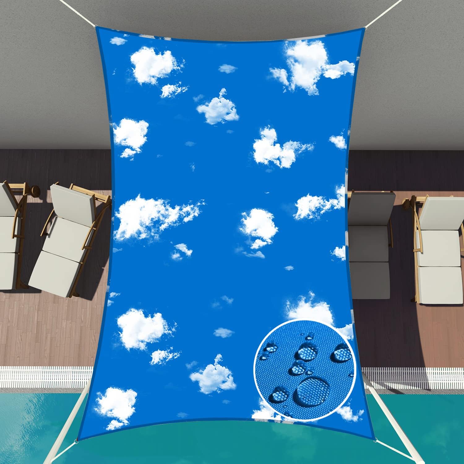 Patio Paradise 10ft x 10ft Sun Shade Sail for Outdoor Spaces