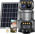 No WiFi Security Camera 4G LTE Solar 2K Dual Lens 360 Pan Tilt
