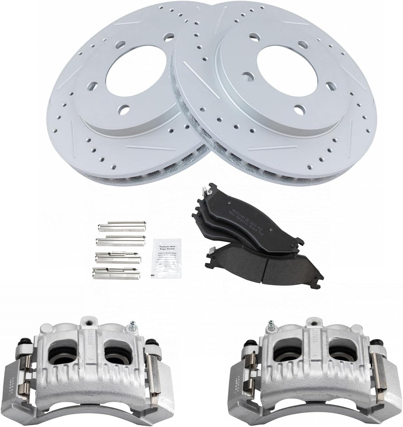 TRQ Front Performance Brake Pad & Rotor Kit for Ford Expedition