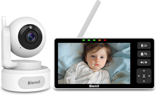 5.5in HD Split-Screen Baby Monitor with Panoramic Zoom Features