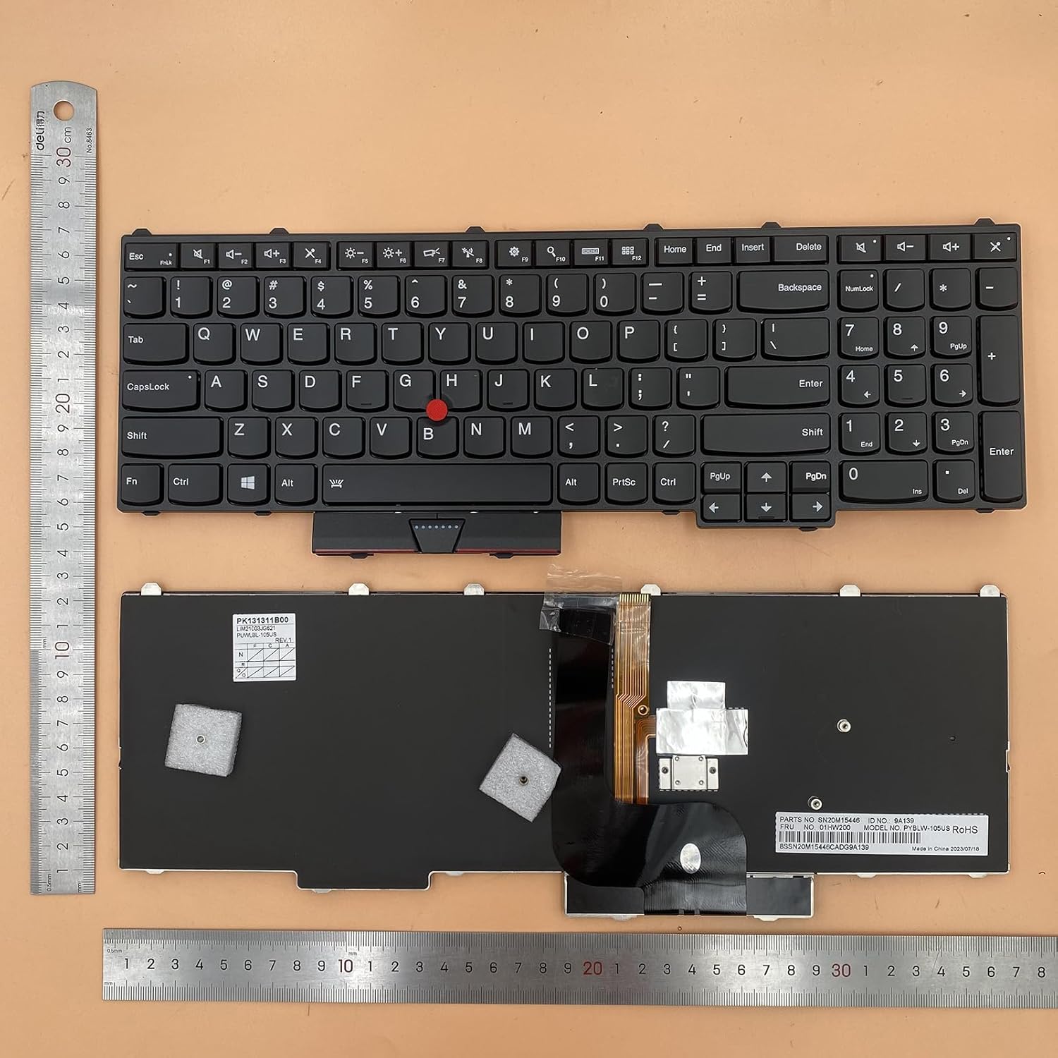 Laptop Replacement Keyboard for Lenovo Thinkpad P50 P51 P70 Models