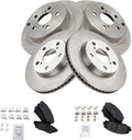 TRQ Front & Rear Brake Pad and Rotor Kit for Prius V Vehicles