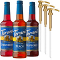 Torani Sugar Free Syrup Variety 3-Pack - Peach, Strawberry, Raspberry