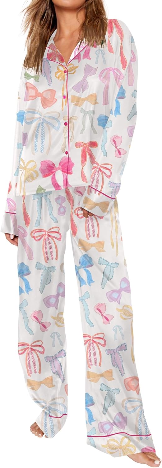 Satin Pajamas for Women Set - Comfortable Sleepwear Pjs