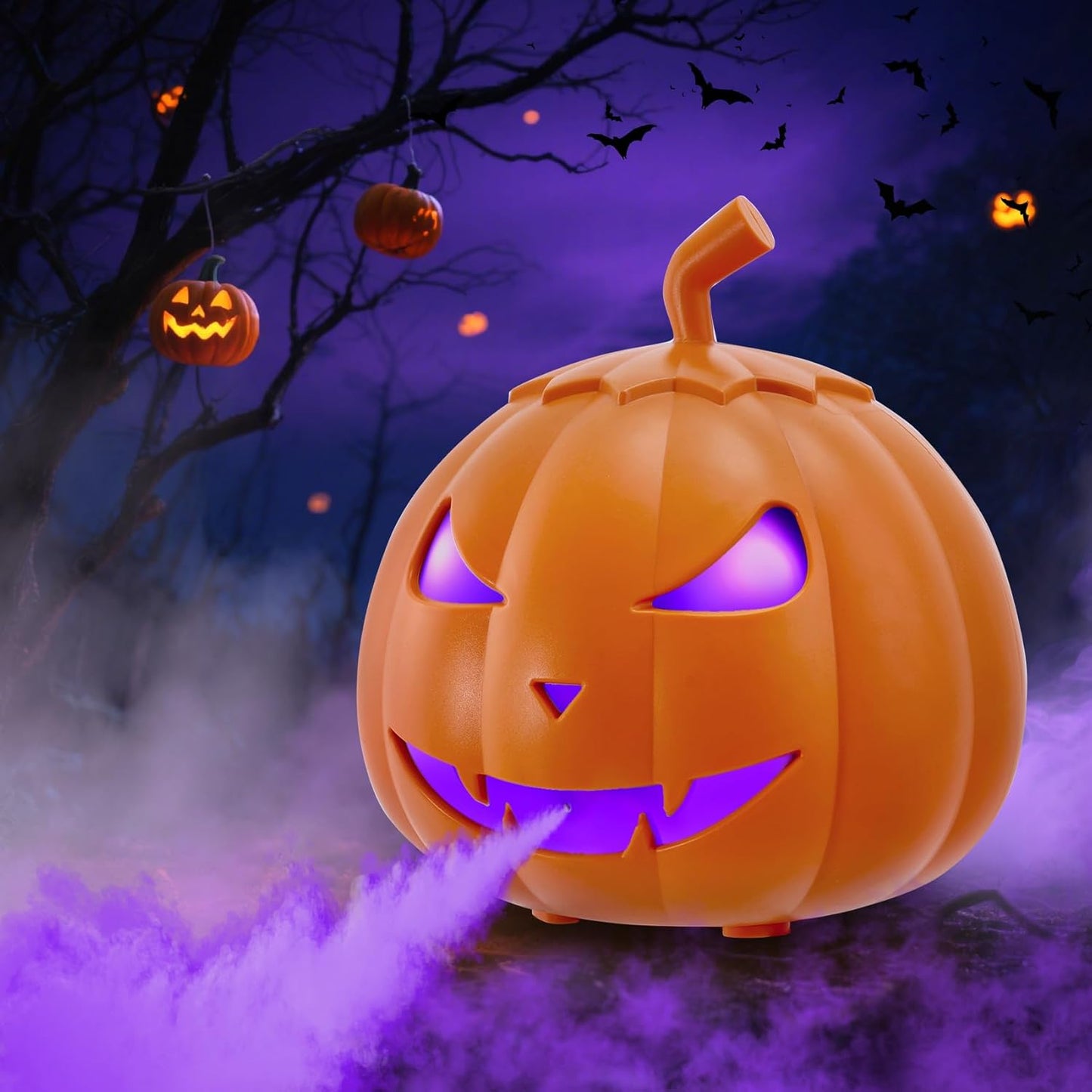 TCFUNDY 800W Fog Machine with 12 Colors LED Lights for Halloween