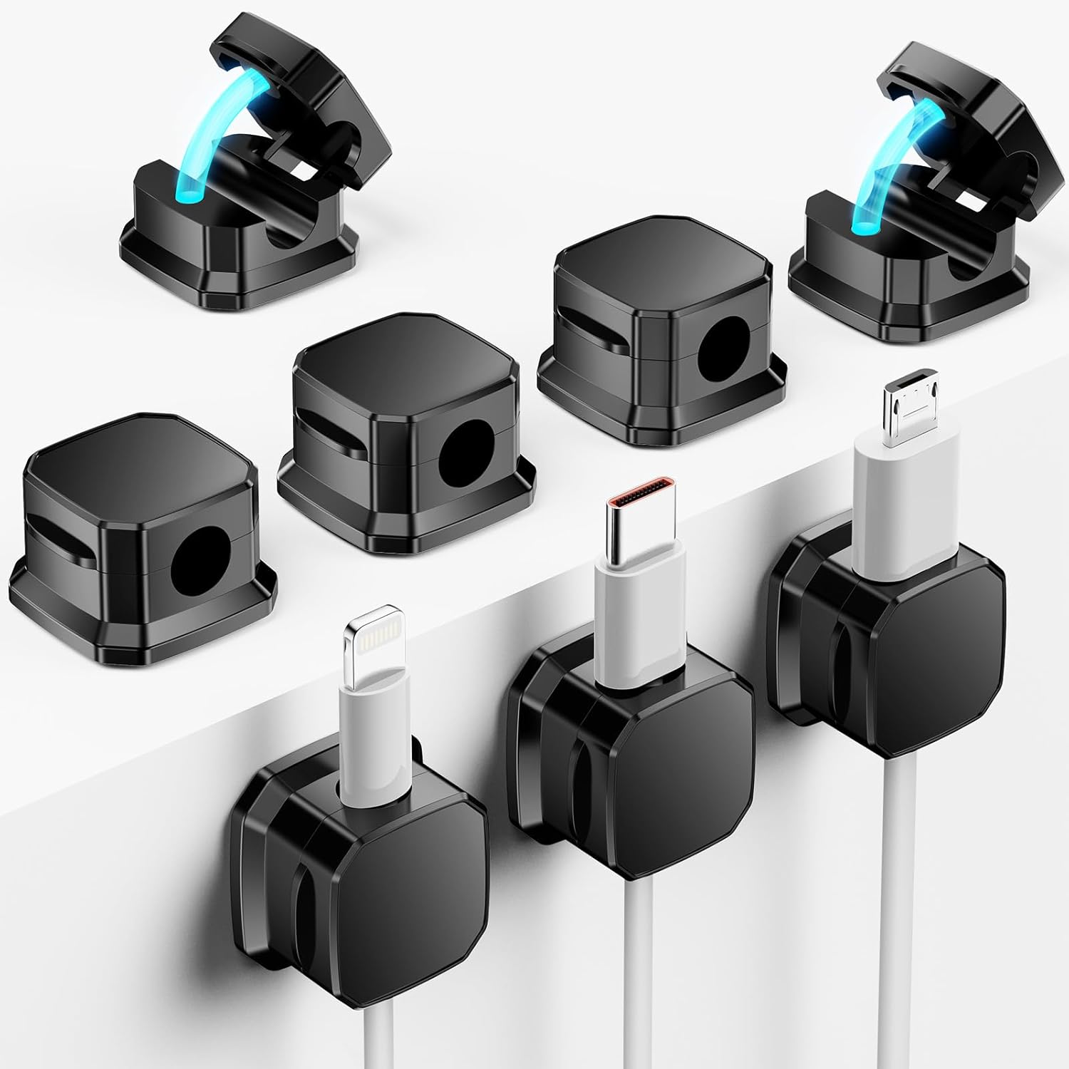 8-Pack Magnetic Cord Organizer - Declutter Anywhere!