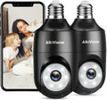 2K Light Bulb Security Cameras Wireless Outdoor 2pcs - Clear Color