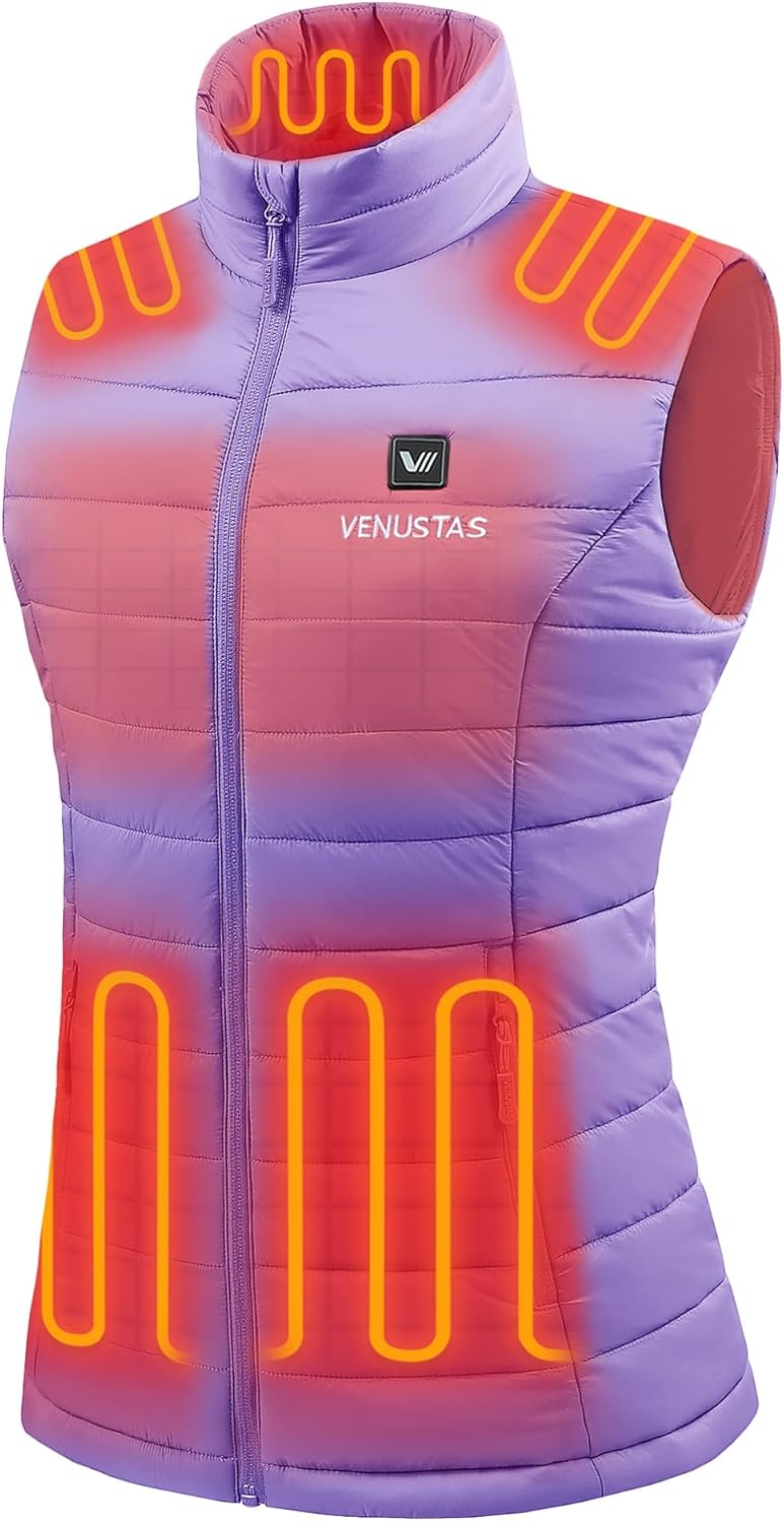 Venustas Women's Heated Vest: Lightweight Quilted Comfort