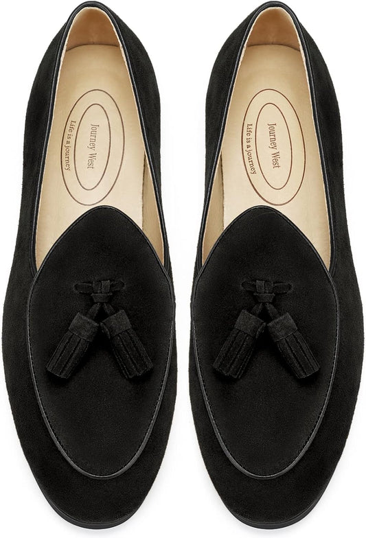 Journey West Men's Vintage Loafers for Casual and Formal Wear