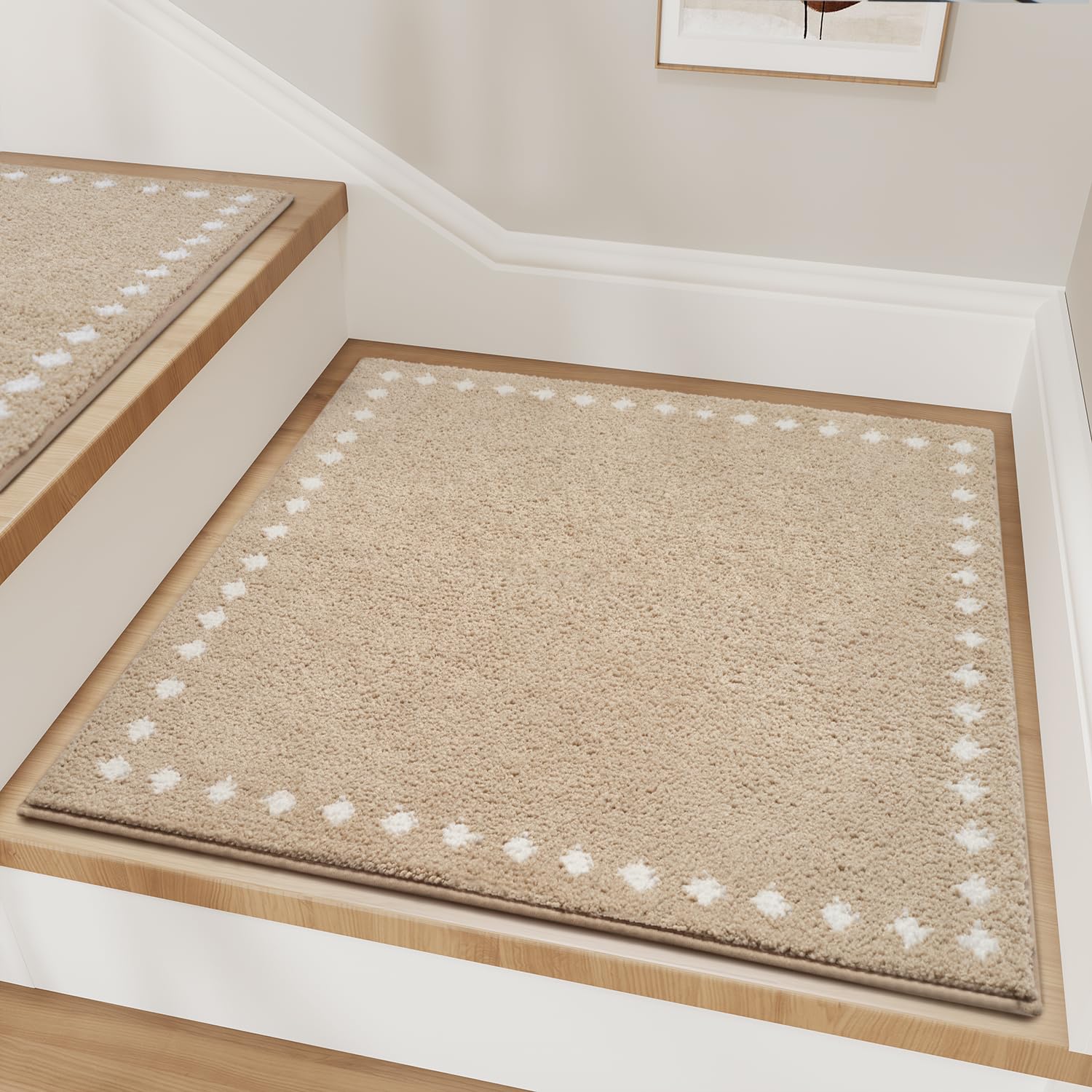 Non Slip Stair Treads for Wooden Steps - Soft and Washable