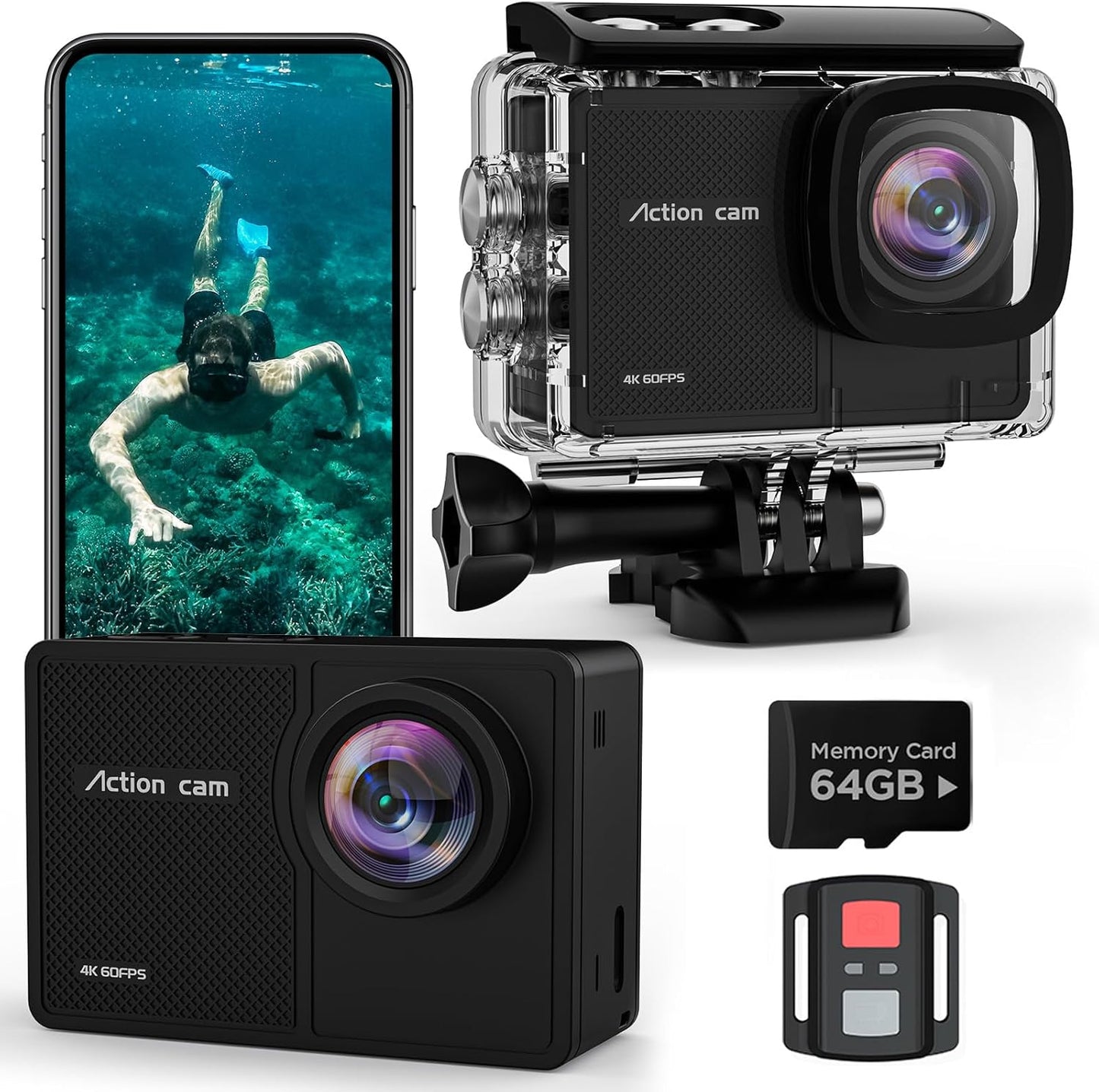 4K 60FPS Waterproof Action Cam - Stunning Footage!
