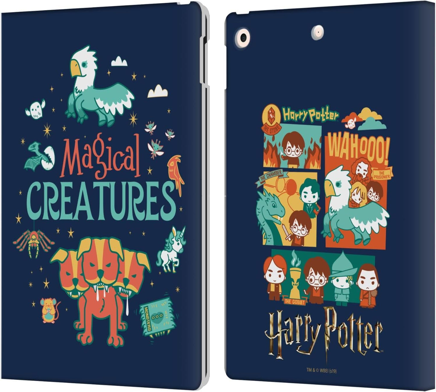 Harry Potter Magical Creatures Leather Wallet Case for iPad