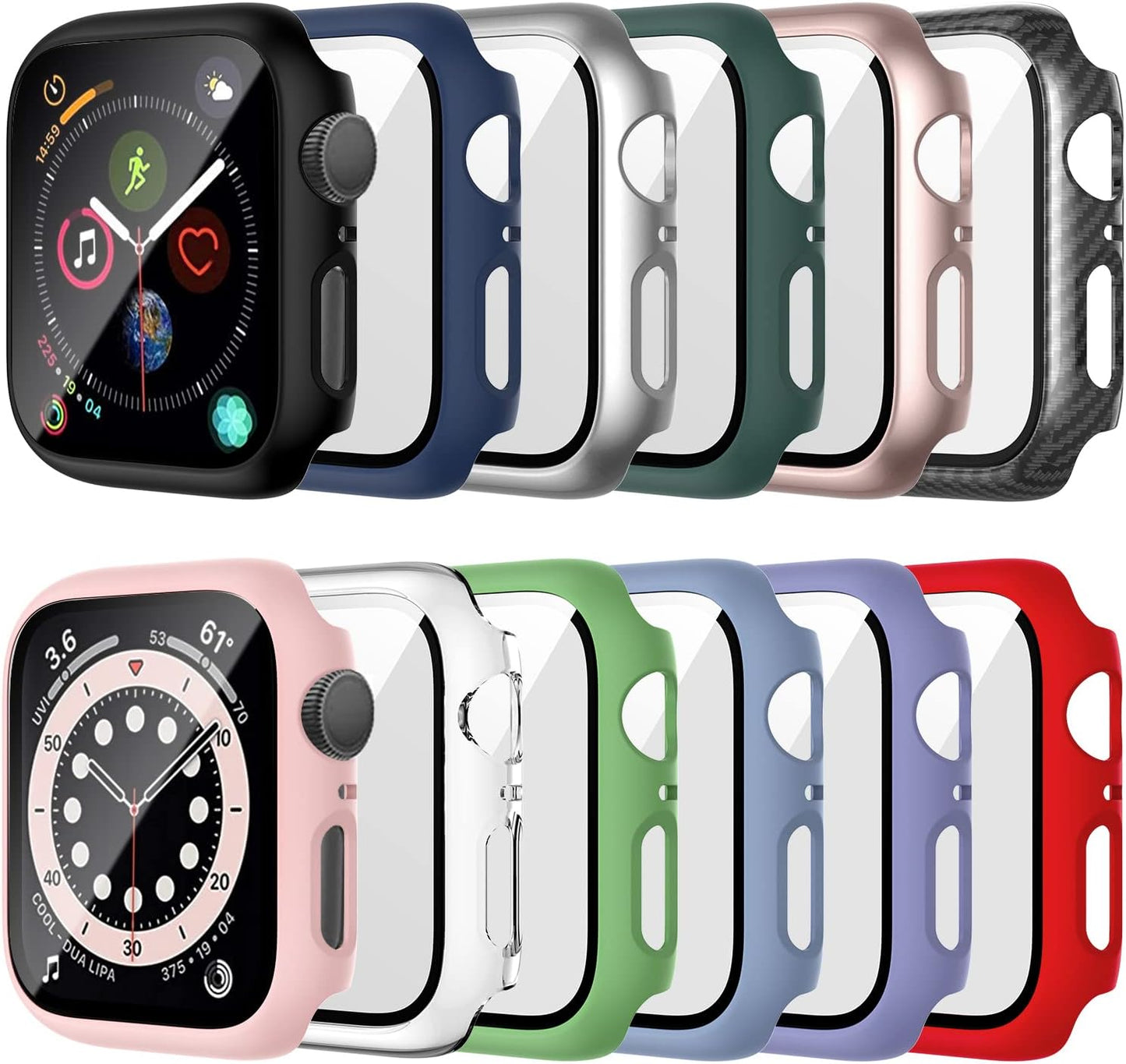 12 Pack Apple Watch 44mm SE Screen Protectors: Scratch Resistant