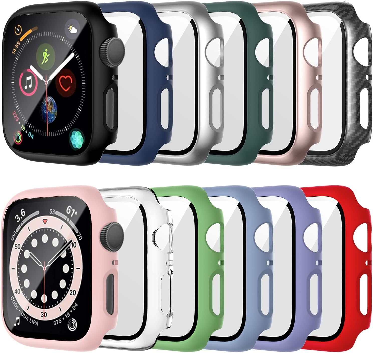 12 Pack Apple Watch 44mm SE Screen Protectors: Scratch Resistant