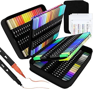 Dual Brush Markers Pen Set for Artists - 110 Vibrant Colors