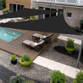23 ft x 24 ft x 33.2 ft Black Sun Shade Sail Canopy - UV Block Mesh