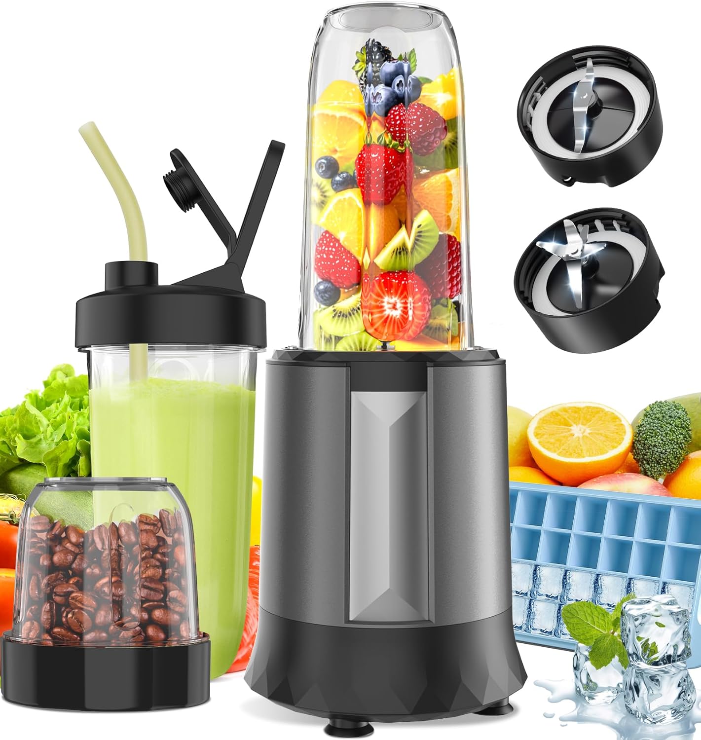 TOAKELI 1300W Compact Blender: Blend Anything Fast!