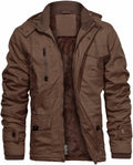 CHEXPEL Men's Thick Winter Jacket with Hood Fleece Lining