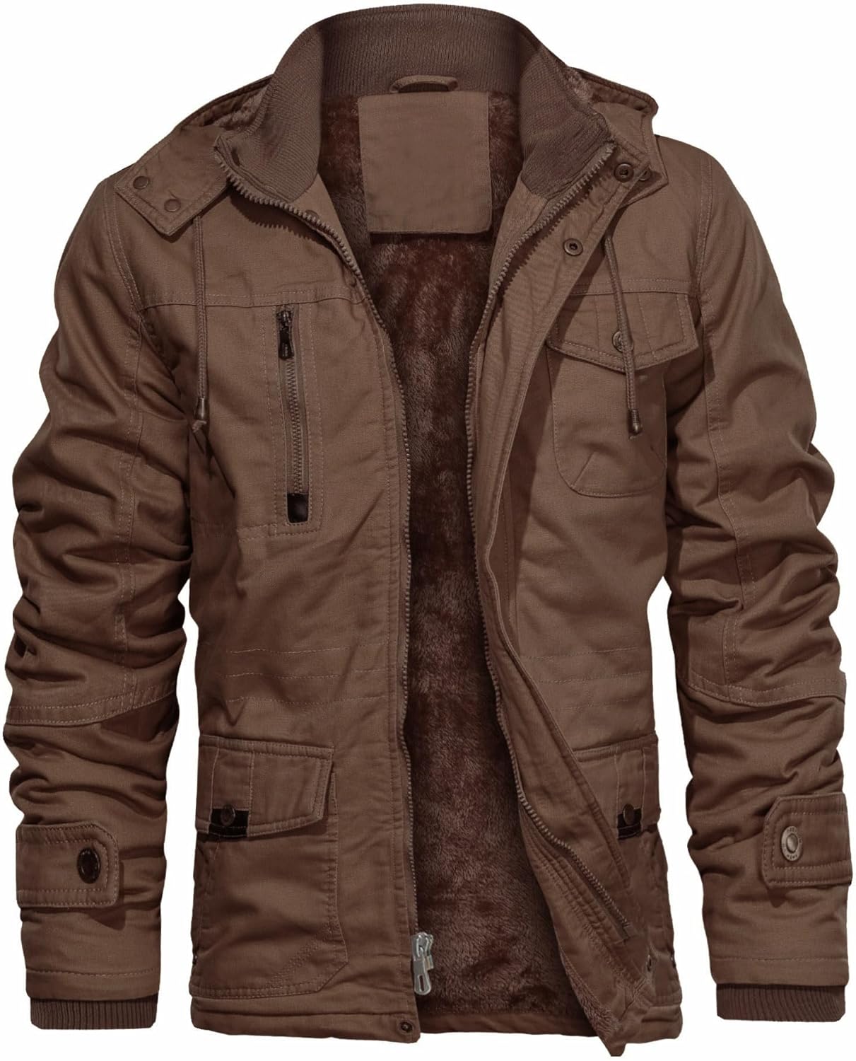 Thick Winter Jackets for Men with Hood and Fleece Lining