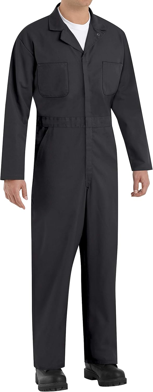 Red Kap Men's Twill Action Back Coverall for Comfort and Durability