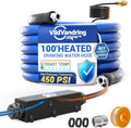 100ft Heated Water Hose for RV - Freeze Protection to -40F