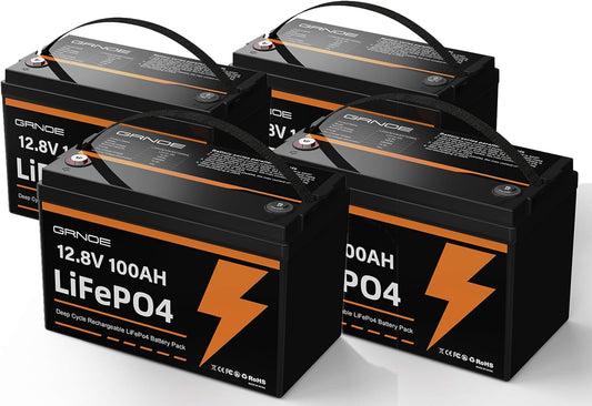 12V 100Ah LiFePO4 Battery with Built-in 100A BMS for RVs
