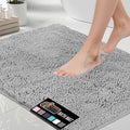 Bath Rug Mat 44x26 Light Gray - Soft Absorbent Chenille Runner