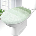 OLANLY Bathroom Toilet Lid Cover in Soft Microfiber for Comfort