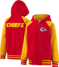 Ultra Game Youth Full Zip Varsity Hoodie Sweatshirt - Soft Fleece