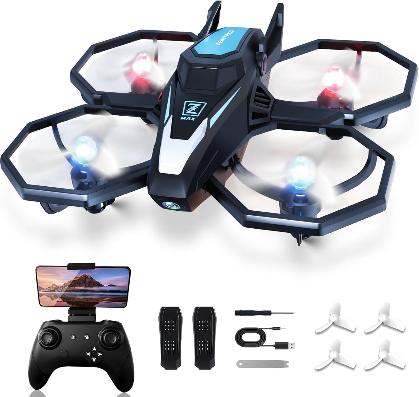 1080P FPV Camera Drone: Gesture Selfie & 3D Flips!