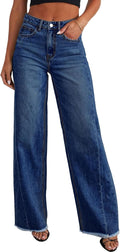 Wide Leg Jeans for Women High Waisted Stretchy Baggy Palazzo