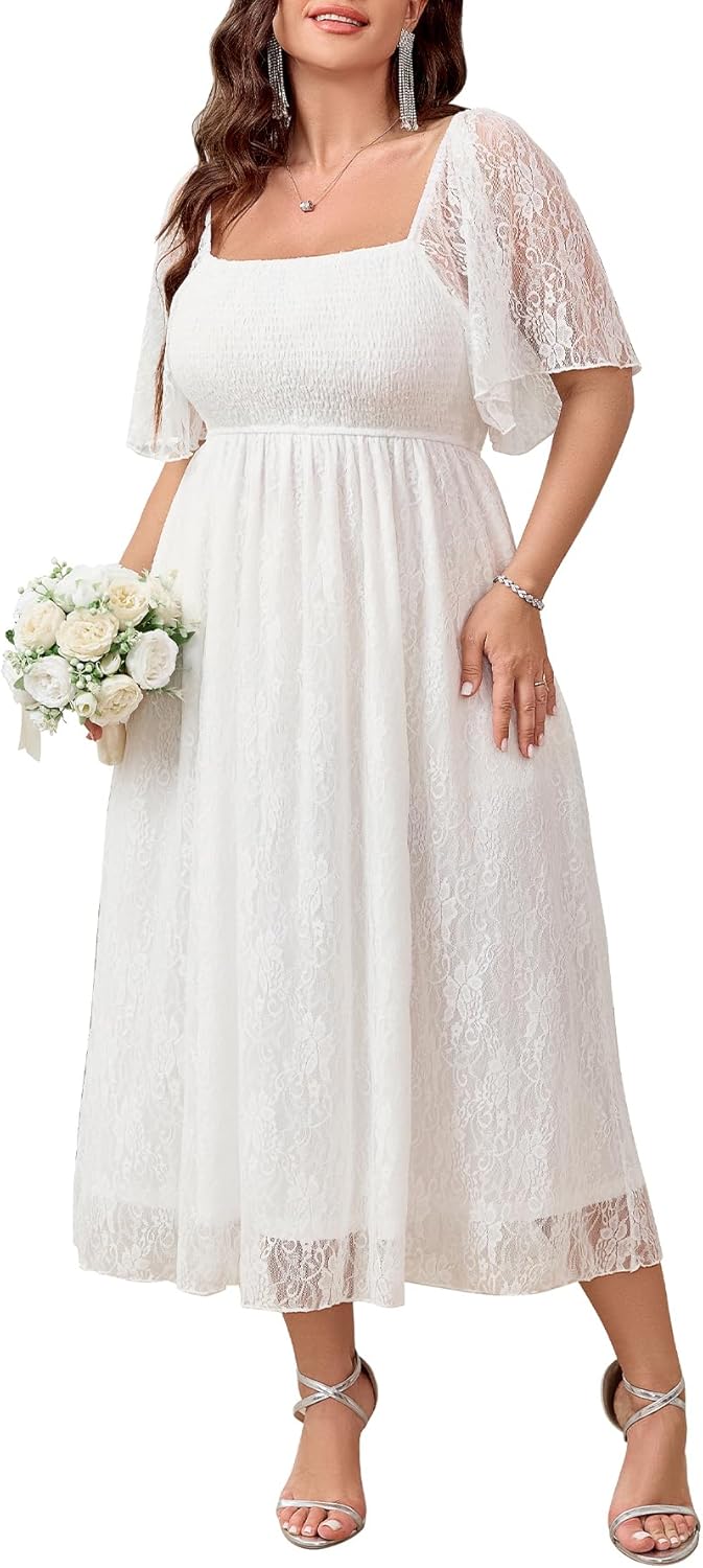SCOMCHIC Plus Size Wedding Guest Dress for Elegant Occasions