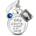 Wedding Bouquet Charm Memorial Photo Silver Pendant - Handmade