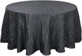 120 Inch Round Crinkle Taffeta Table Cover for Special Occasions