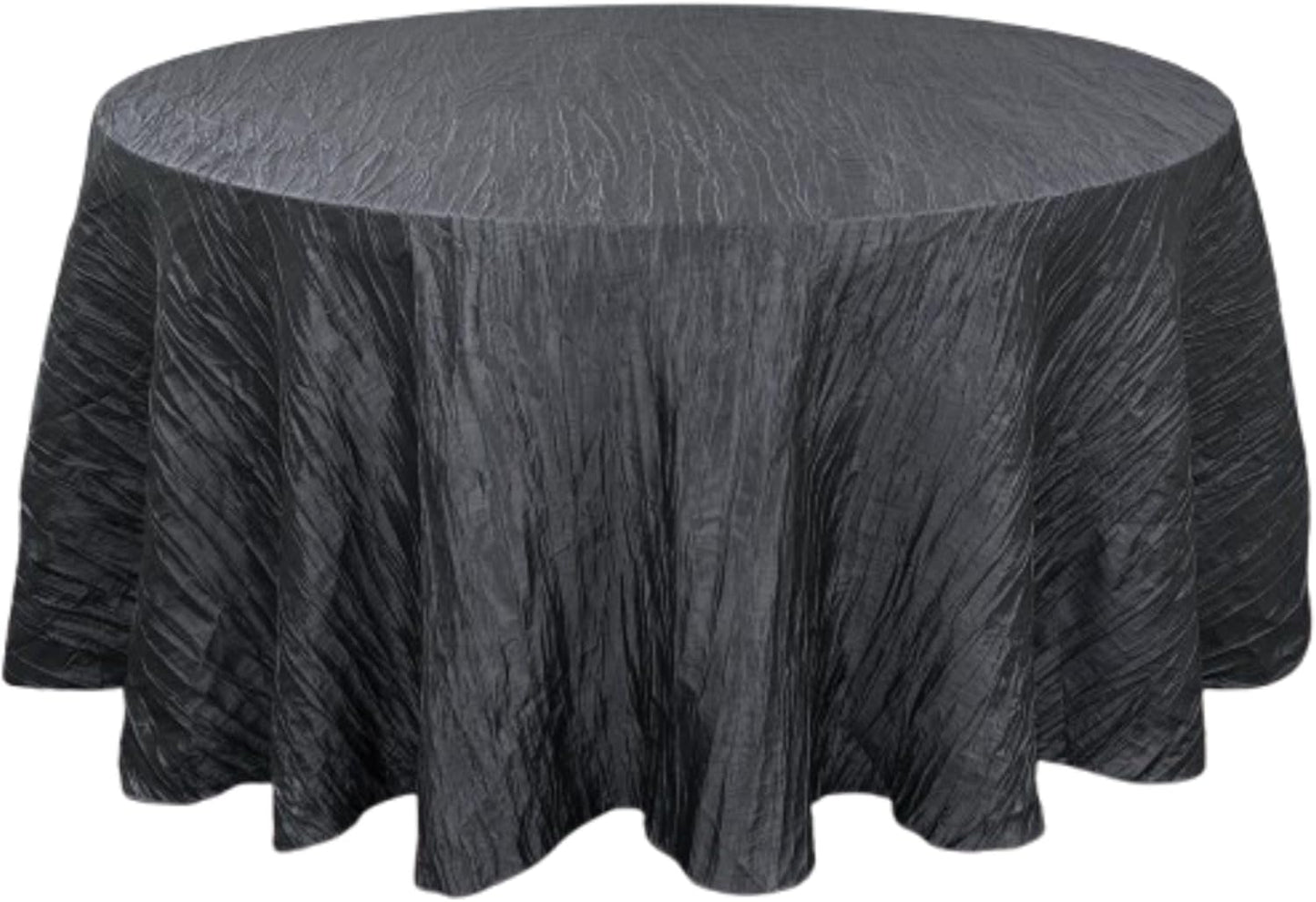 120 Inch Round Crinkle Taffeta Tablecloth for Elegant Events