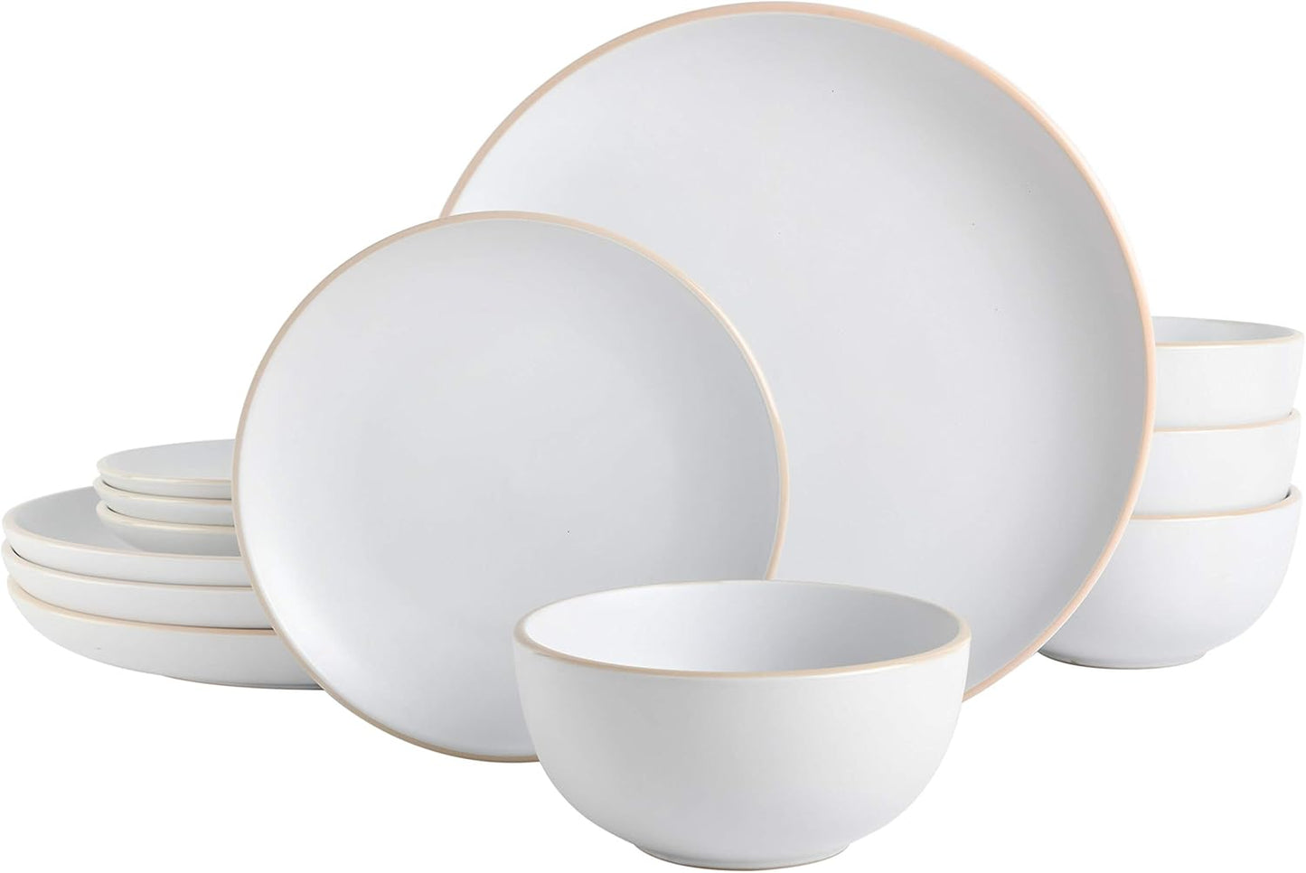 Gibson Home Rockaway 12-Piece Dinnerware Set for Modern Dining