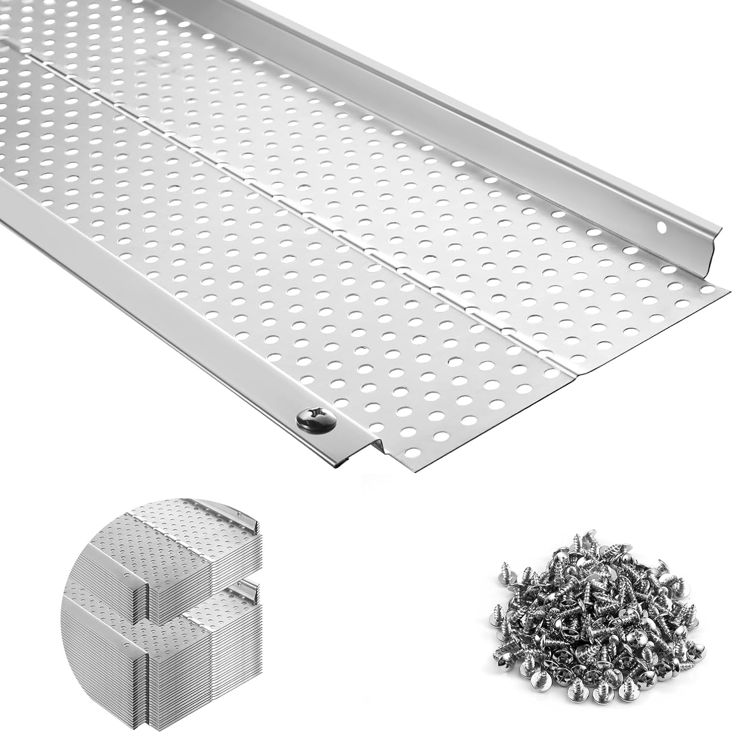 5 Inch Gutter Guard by FIRMDKWEED - 39 Pack Aluminum Mesh